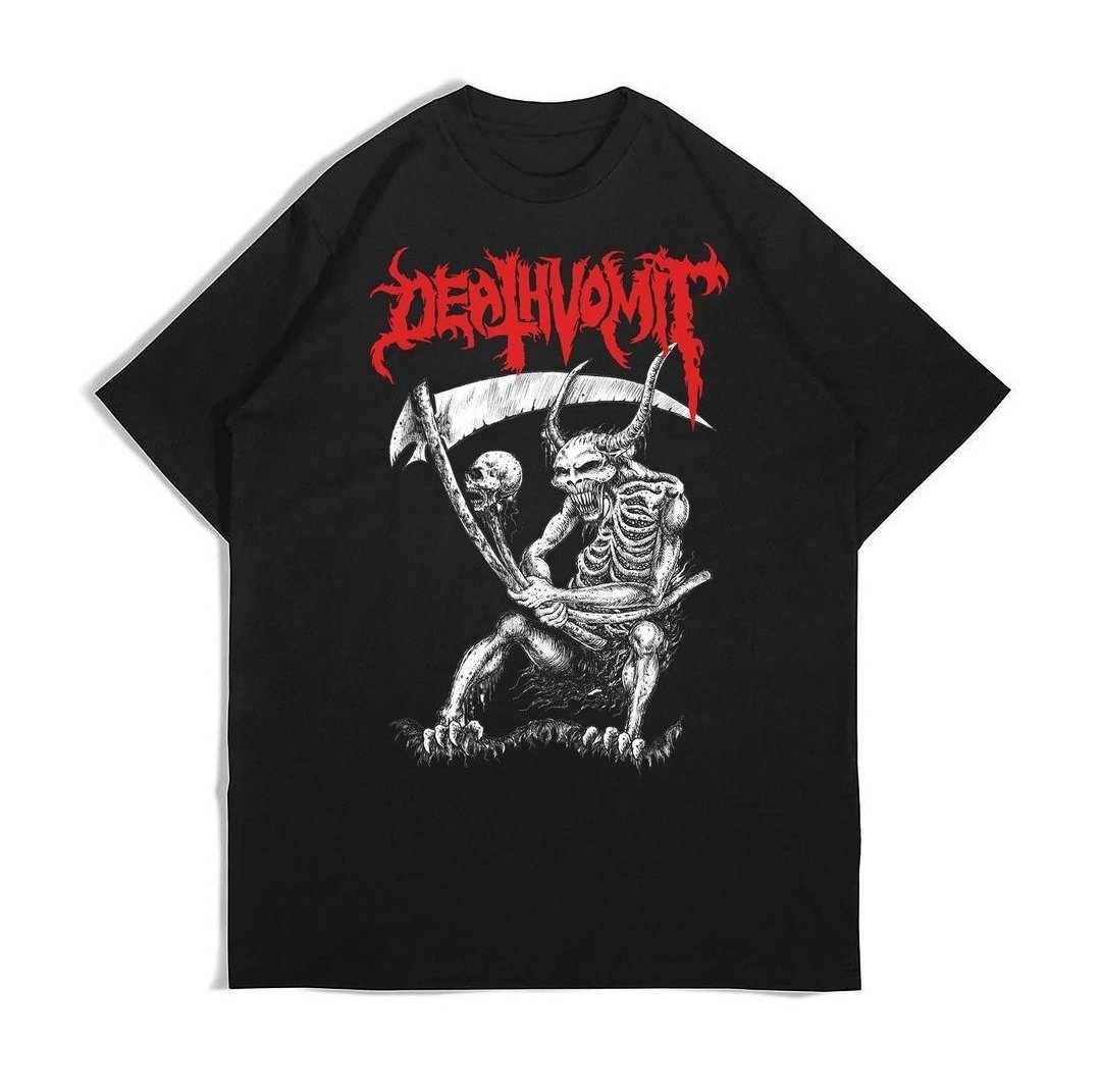 Death Vomit old logo t-shirt.
Ready to Grab!