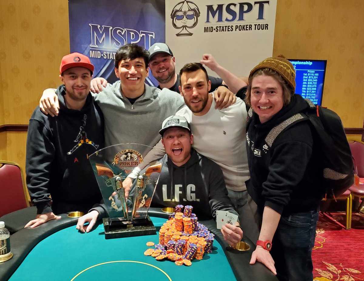 msptpoker's tweet photo. After an incredible heads up battle @TheRealTayHow has outlasted a record breaking 585 player field @SilveradoCasino and is your S.D. State Poker Champion! 

Check-out https://t.co/UzOCpvLWAd for complete event recap, and post win interview with the now 2 time Champ! https://t.co/0idforcQFX