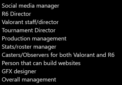 DelusionLeague's tweet photo. Delusion Competitive Series is looking to fill these open positions!

Apply at: https://t.co/Kk6GQxydtk https://t.co/LynOP9Rg3z