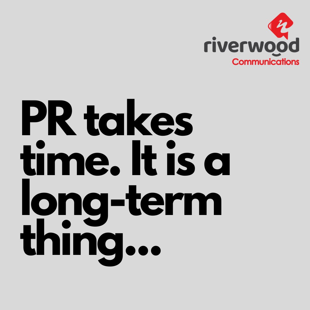 RiverwoodComms's tweet photo. #MondayThoughts
#PR takes time. It is a long-term thing that requires consistency and patience before you see results. #prconversations #TeamPR #StrategicCommunications #RiverwoodCommunications https://t.co/S28sw5Ikei