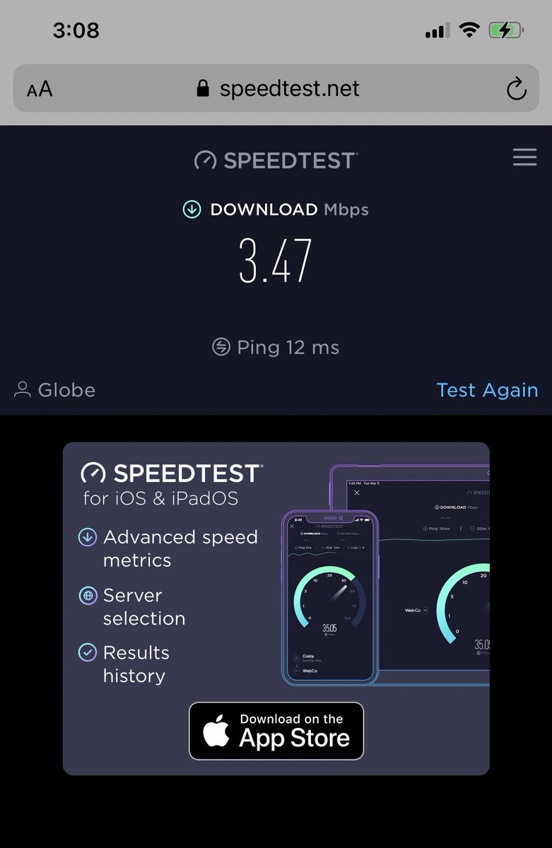 ERRKALIM's tweet photo. Hiyang-hiya naman ako sa 25MBPS na binabayaran ko sa inyo @enjoyGLOBE diba? 3 na nga lang kami sa bahay, walang nag-nenetflix at nag-eemail nalang ako ng documents di pa masend? ANO NA? https://t.co/2IoNkPQFlM