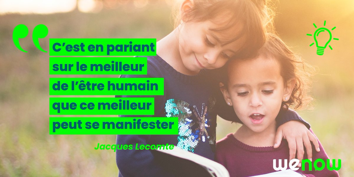 "C’est en pariant sur le meilleur de l’être humain que ce meilleur peut se manifester" Jacques Lecomte. 
On modifie nos comportements en fonction de ce à quoi on croit. Ayons confiance en l'homme et en l'avenir pour nous mettre en cation et enrayer le #RéchauffementClimatique. 💪
