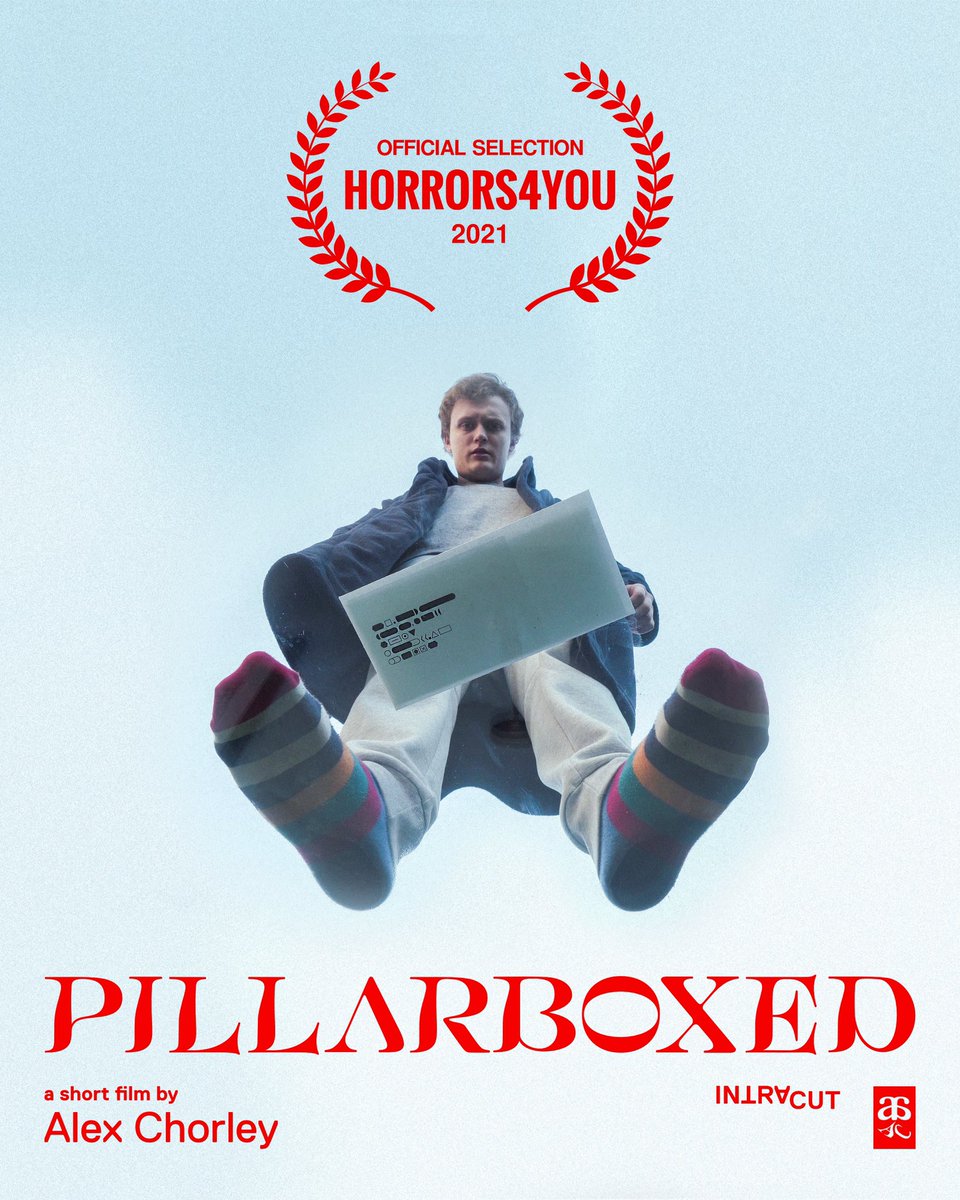 AlexChorley's tweet photo. So excited to find out my short film ‘PILLARBOXED’ has been officially selected to be included in the Horrors4You film festival! ☺️🎇🎆

#filmmaking #filmfestival #horror #cinematography #posterdesign https://t.co/MWPNX4mdz2