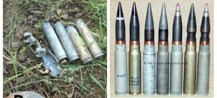 sfys_nn's tweet photo. Some of the left cannons on fields that were fired from the Military jet planes during the clash with KIA in Salaung Kone, #MoeMauk, Kachin State. It's seen that they were the Russian-made Airborne Weapon that can shoot up to 4,000 meters.

#WhatsHappeningInMyanmar 
#May17Coup https://t.co/y2wB1xgyF2
