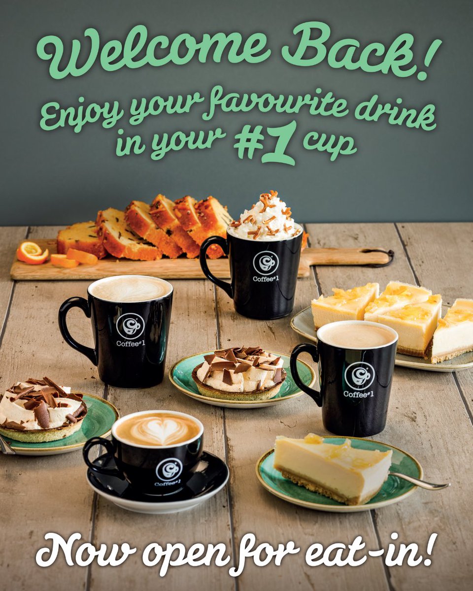 coffeenumber1's tweet image. BACK INDOORS!!! 🎉

Our indoor seating areas are BACK OPEN. 
You can now take a seat in a cosy chair and enjoy your drink in a #1Cup.

It's been too quiet without our customers instore. We can't wait to welcome you back.