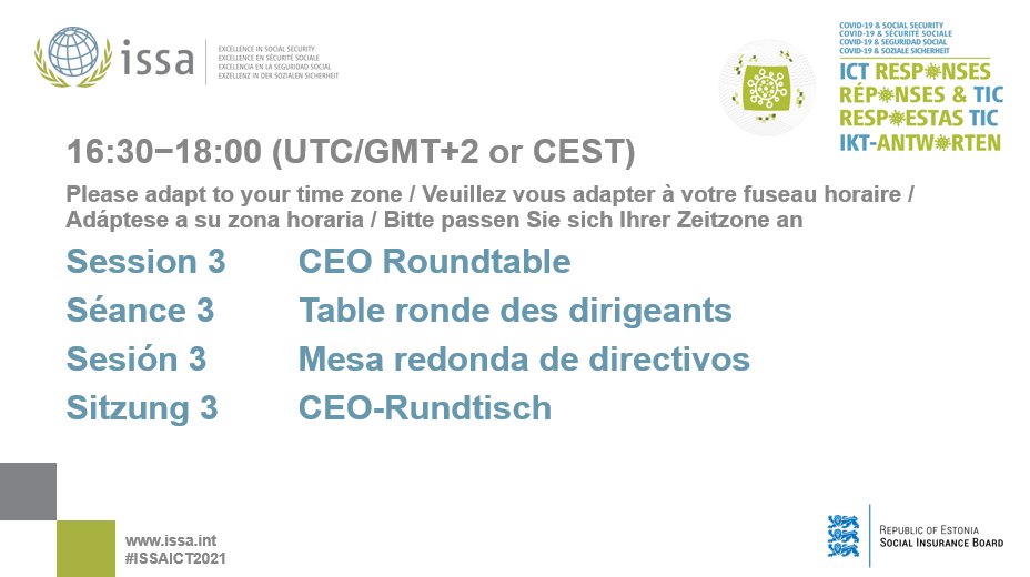 Issa Social Security On Twitter Issaict2021 Is Organized In Cooperation With The Estonian National Socialinsurance Board And Director General Indrek Holst Welcomed The Participants From Over 70 Countries Ict Socialsecurity Https T Co