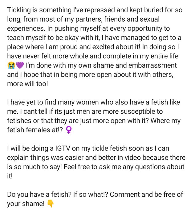 I HAVE A TICKLE FETISH 🪶📢 Opening up the conversation on IG and explaining the difference between a kink