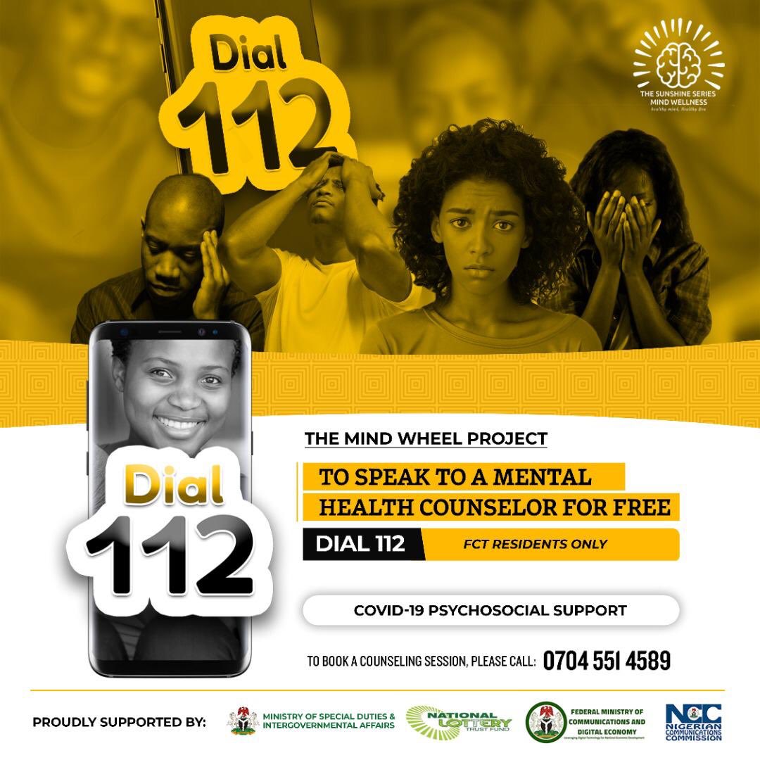 OladoyinLukman's tweet photo. This mental health helpline works 24/7 and it’s toll free. Lets together building a mentally healthy Nigeria and build our resilience in the fight against Covid-19.
#themindwheelproject #Covid19 #mentalhealth #TogetherWeCan #MentalHealthAwarenessMonth https://t.co/mugQeEujYi