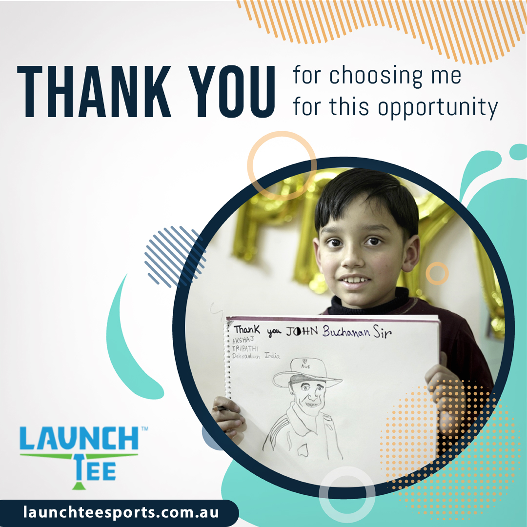LaunchTee1's tweet photo. It was indeed a delight to see the beautiful sketch made by Akshaj Tripathi, (the first selected participant for #LaunchThemYoung ) while conveying his regards to Coach John Buchanan https://t.co/Rymbg5vAdN