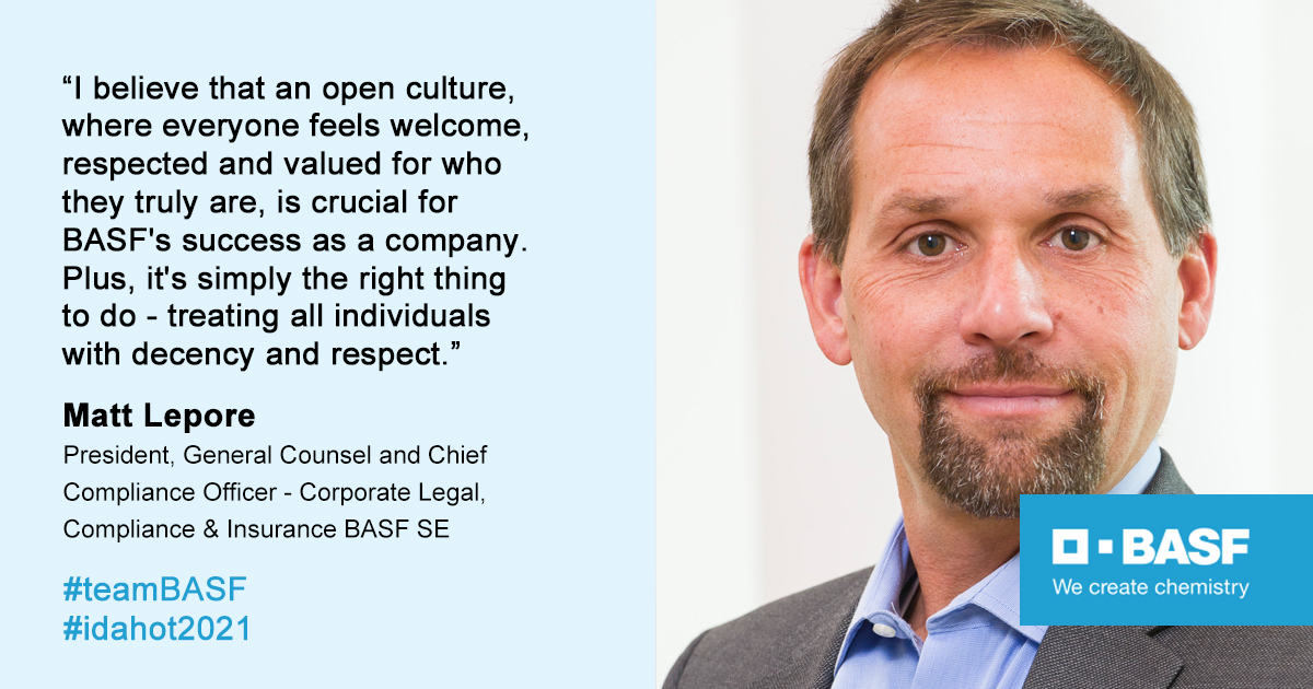 BASF's tweet photo. Today we celebrate #idahot2021 to promote tolerance and raise awareness for lesbian, gay, bisexual and transgender people! Read more about our employee networks: https://t.co/9m4bLMwzms #BASFpride #BASFteam #idahot #lgbtiq https://t.co/mSOo5WN6Vz