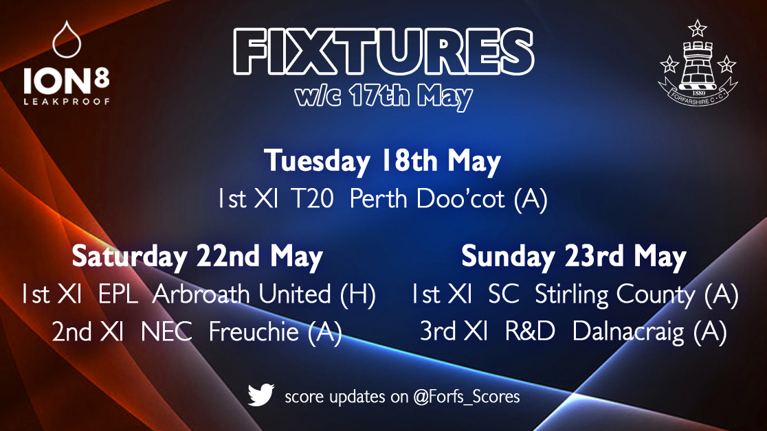 🔜 The waiting is over, competitive cricket returns this week! 

📲 Don't forget to follow <a href="/Forfs_Scores/">Forfs Live Scores</a> for score updates, starting tomorrow!