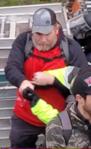 FBI's tweet image. Have you seen this man? He allegedly assaulted federal law enforcement personnel at the U.S. Capitol on January 6. If you recognize him, visit tips.fbi.gov to submit a tip. Mention photo 347 in your tip.