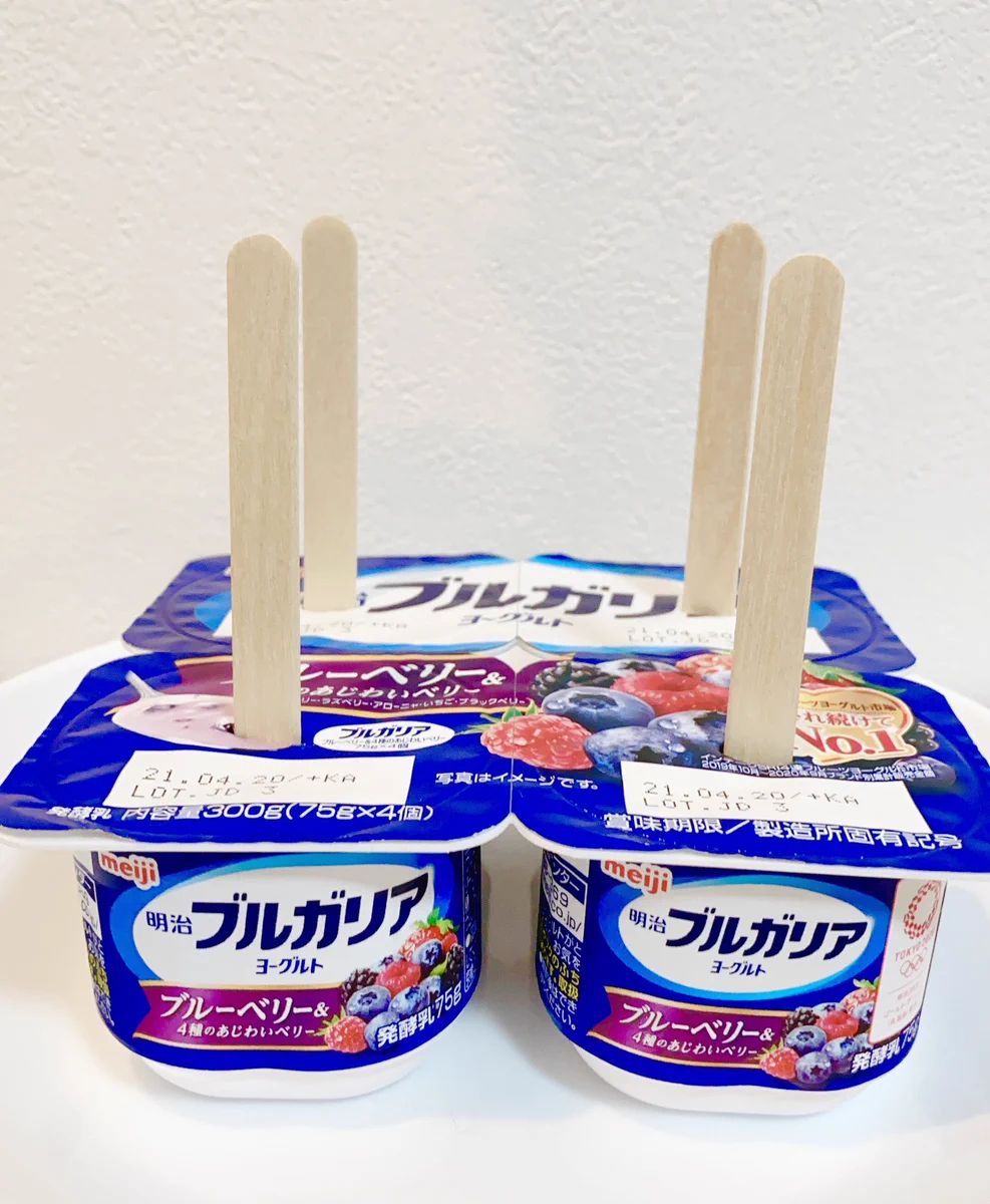 さして凍らせるだけ！お家で簡単に作れるヨーグルトアイス！