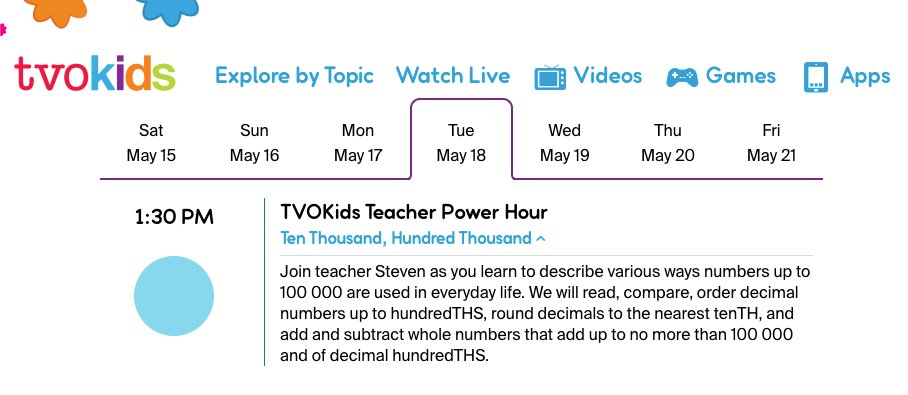 TVOKids Teacher Power Hour