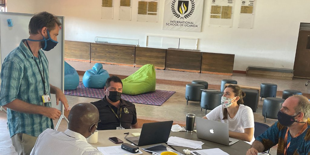 ISofUganda's tweet photo. What better way to mark ISU’s 54th birthday than with a 2-day Theory of Knowledge in the #IBDP classroom workshop? We are fortunate to have our very own IB trained workshop leaders Ms Fathi and Mr Hoover facilitating this professional learning opportunity! https://t.co/iaSoSbH5Ck https://t.co/yBb5pgtId3