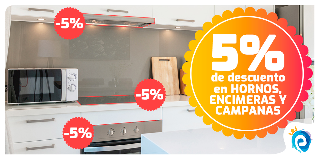 ElectroKing_Ele's tweet photo. #FelizLunes y #FelizSemana

Desde https://t.co/ods94JRPnJ te traemos una nueva #OFERTA y es que tenemos un 5% de #DESCUENTO ⏳ Hasta el 23 de mayo:

🧑‍🍳 Campanas Extractoras
🧑‍🍳 Hornos
🧑‍🍳 Placas De Cocina

Para que tu #cocina cuente con lo último en #electrodomésticos 🏠 https://t.co/39jy5Ddjaj