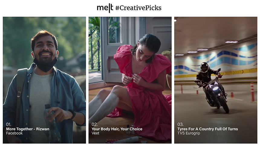 #CreativePicks | <a href="/ritzdotcom/">Ritwika Gupta</a> reviews ads by Facebook, Veet and TVS Eurogrip.

readytomelt.com/creative-picks…

<a href="/Facebook/">Facebook</a> <a href="/TaprootDentsu/">TaprootDentsu</a> <a href="/ThisIsReckitt/">Reckitt</a>
<a href="/BETCParis/">BETC Paris</a> <a href="/TVSEurogrip/">Eurogrip Tyres</a> #tiltbrandsolutions #advertising #marketing #adreview #Eid #Eidad