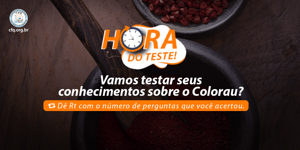 cfquimica's tweet photo. #HoraDoTeste | E aí, será que você aprendeu sobre o #Colorau? E para temperar, vamos de enquete. Siga o fio! https://t.co/tU2yAFaZaD
