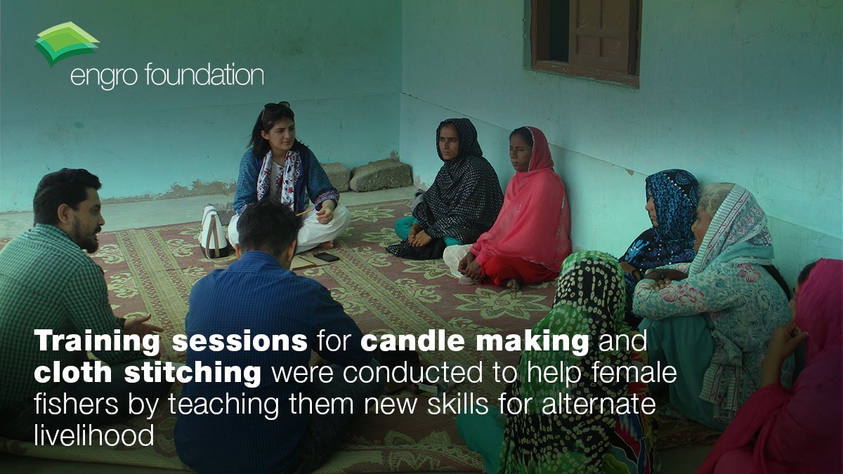 Engro, in partnership with WWF - Pakistan started a citizen based approach program. This program was sponsored by EVTL & ETPL to train female fishers in skills to help them gain employment in alternate livelihoods.

@WWFPak 

#EngroFoundation #SutainableFuture #FemaleFishers