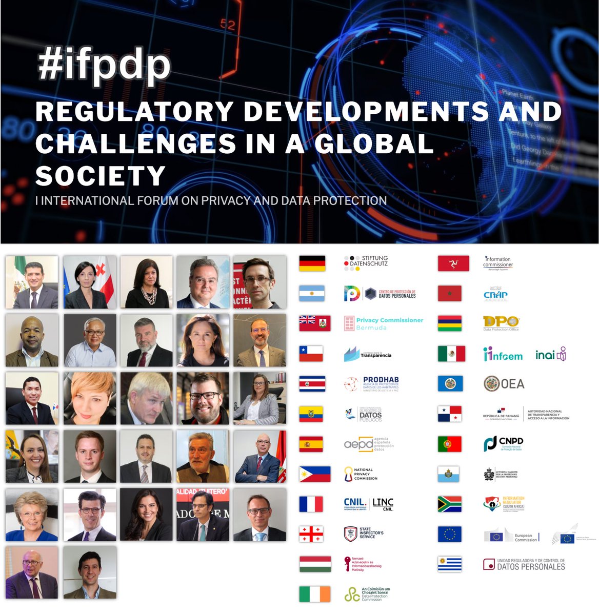 dlcarballo's tweet photo. Today we begin the I International Forum on Privacy and Data Protection @AEPD_es @EU_EDPS @EU_Commission @PrivComBermuda @PrivacyPH @DPCIreland @Prodhab_CR @LINCnil @CNDP_Maroc @ctransparencia @ProtDatosPer @DS_Stiftung @InforegulatorSA @DPAofGeorgia @Infoem @INAImexico https://t.co/Hxj8Noij0K