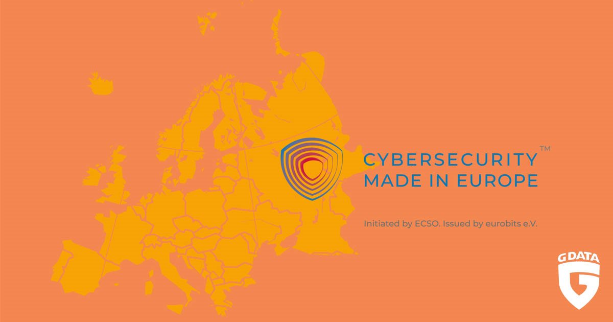 TechVisorNL's tweet image. G DATA CyberDefense ontvangt als eerste het ‘Cybersecurity Made in Europe keurmerk’ van de European Cyber Security Organisation (ECSO) tinyurl.com/yhvtzhry #GDATACyberDefense #Security