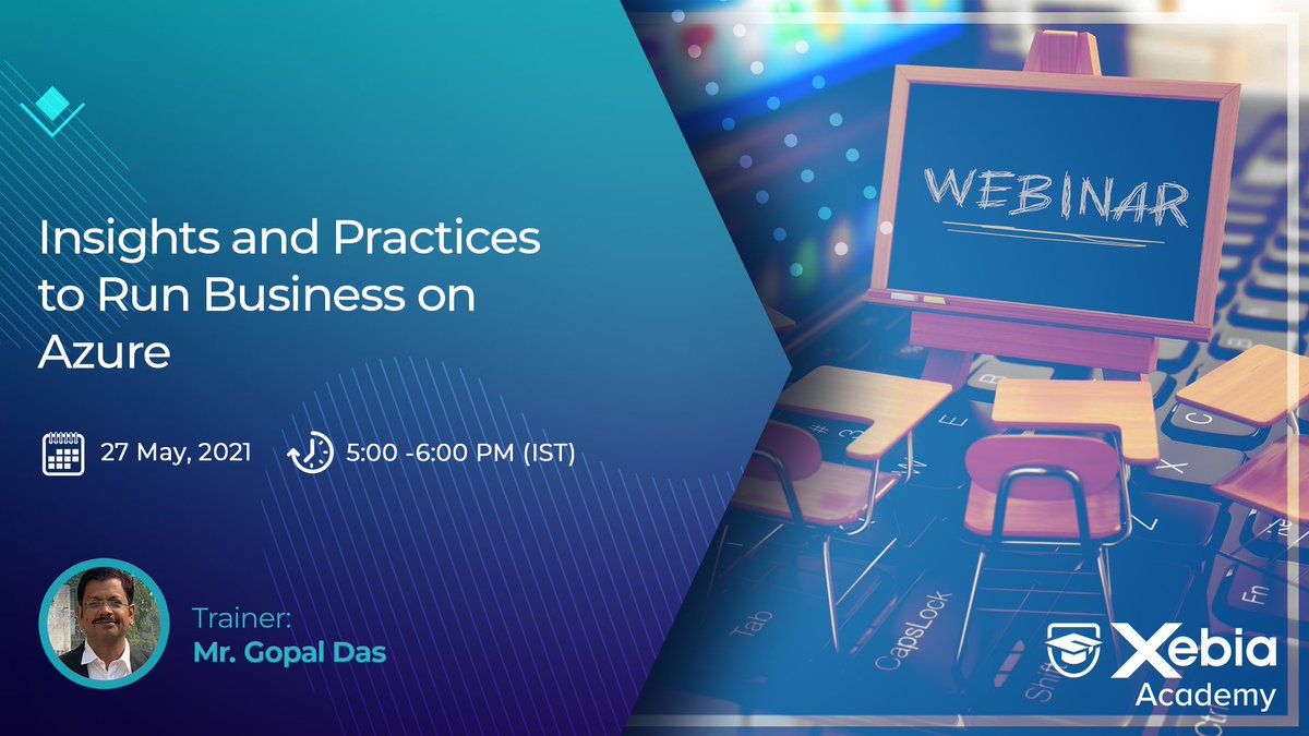 Xebia_Academy's tweet image. Get Insights and Practices to Run Business on Azure Now!

𝐀𝐭𝐭𝐞𝐧𝐝 𝐋𝐢𝐯𝐞 𝐖𝐞𝐛𝐢𝐧𝐚𝐫: bit.ly/3hDXChI

Date: May 27, 2021 
Time: 05:00 PM (IST)
Speaker: Gopal Das

#azure #azureevents #azurewebinar #microsoftazure #azuresolutionsarchitect #learnfromhome