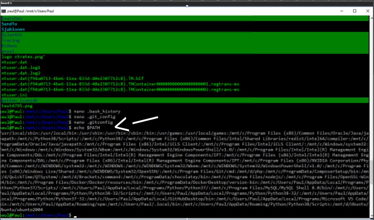 Paul__Rouge's tweet image. Anybody knows how to fix this? I messed something up in #WSL and now I get a annoying string and error when I start up WSL or echo PATH.
#linuxnoob #linux #ubuntu #windows10