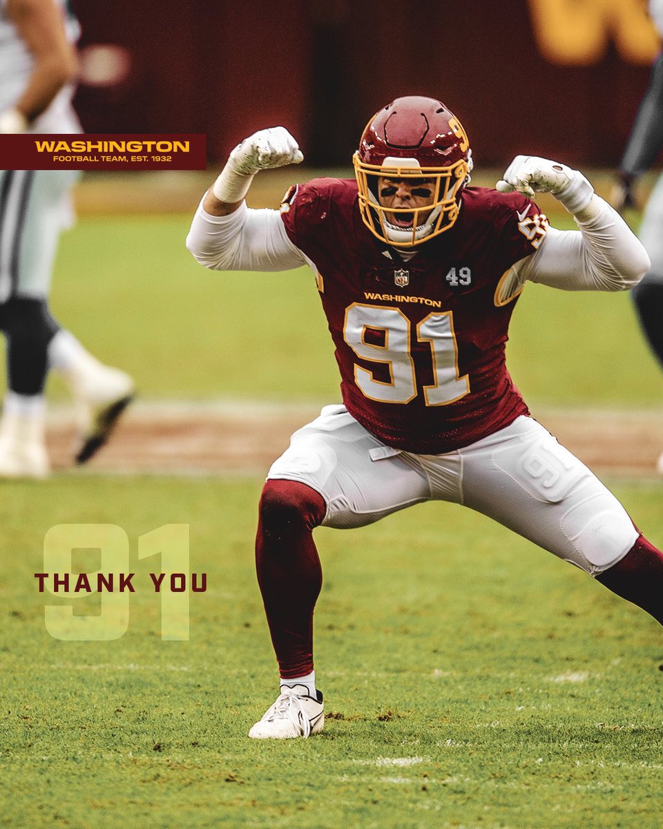 A franchise leader on and off the field.

Thank you <a href="/RyanKerrigan91/">Ryan Kerrigan</a> 💛