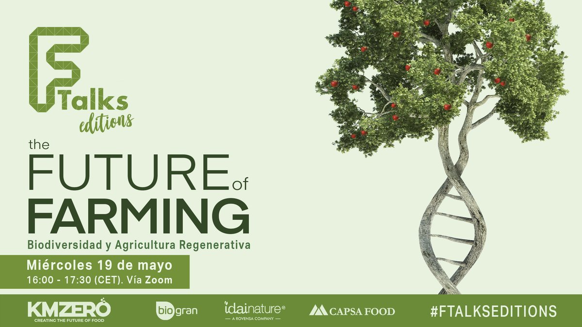 kmzerohub's tweet photo. ¿Recuperar nuestro sistema agrícola en nombre del 🌍y de la salud humana? #BiodiversityDay
Únete a #FtalksEditions
📅19/05
🕓16h CEST
Apúntate: https://t.co/XPk3utY5xq
@BiomeMakers
@INFARMBerlin
@CapsaVida
@Probisan
@idainature
#Biogran
@Unilever #regenerativeagriculture https://t.co/CaNEPziRnK