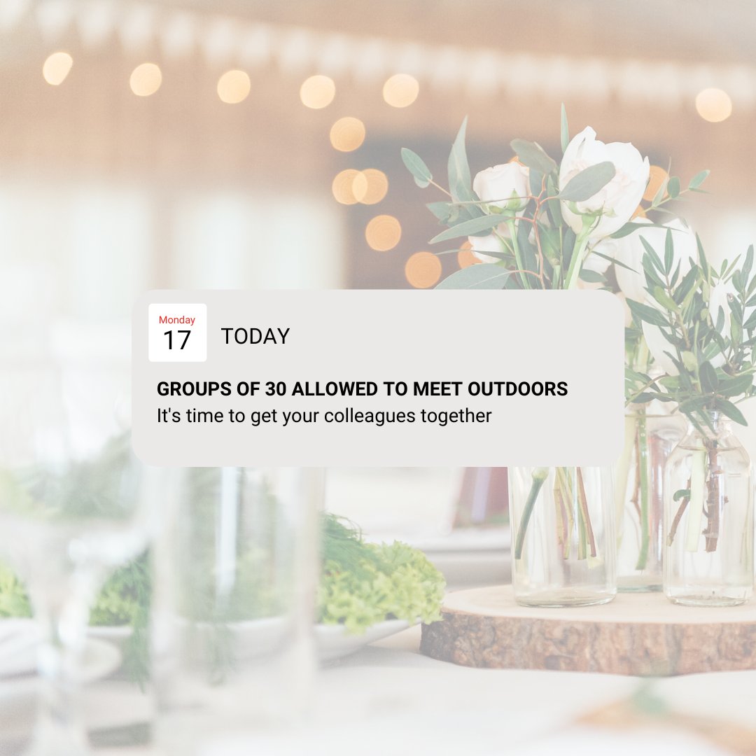 It's been 420 days since the UK went into lockdown. That's 420 days of zoom calls in trackies, banana bread for lunch, and spending hours on @RightmoveUK.

But today things are changing - we get to meet outdoors with up to 30 people!

What have you got planned?

#eventplanner