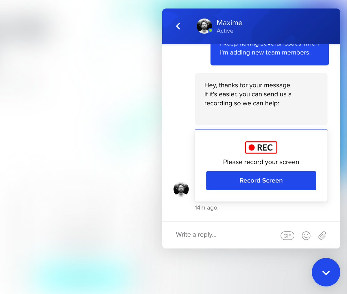 Birdie_inc's tweet photo. Request video recording from your users inside Intercom: https://t.co/nLSYzcvjvl https://t.co/oUvzDNqwrD
