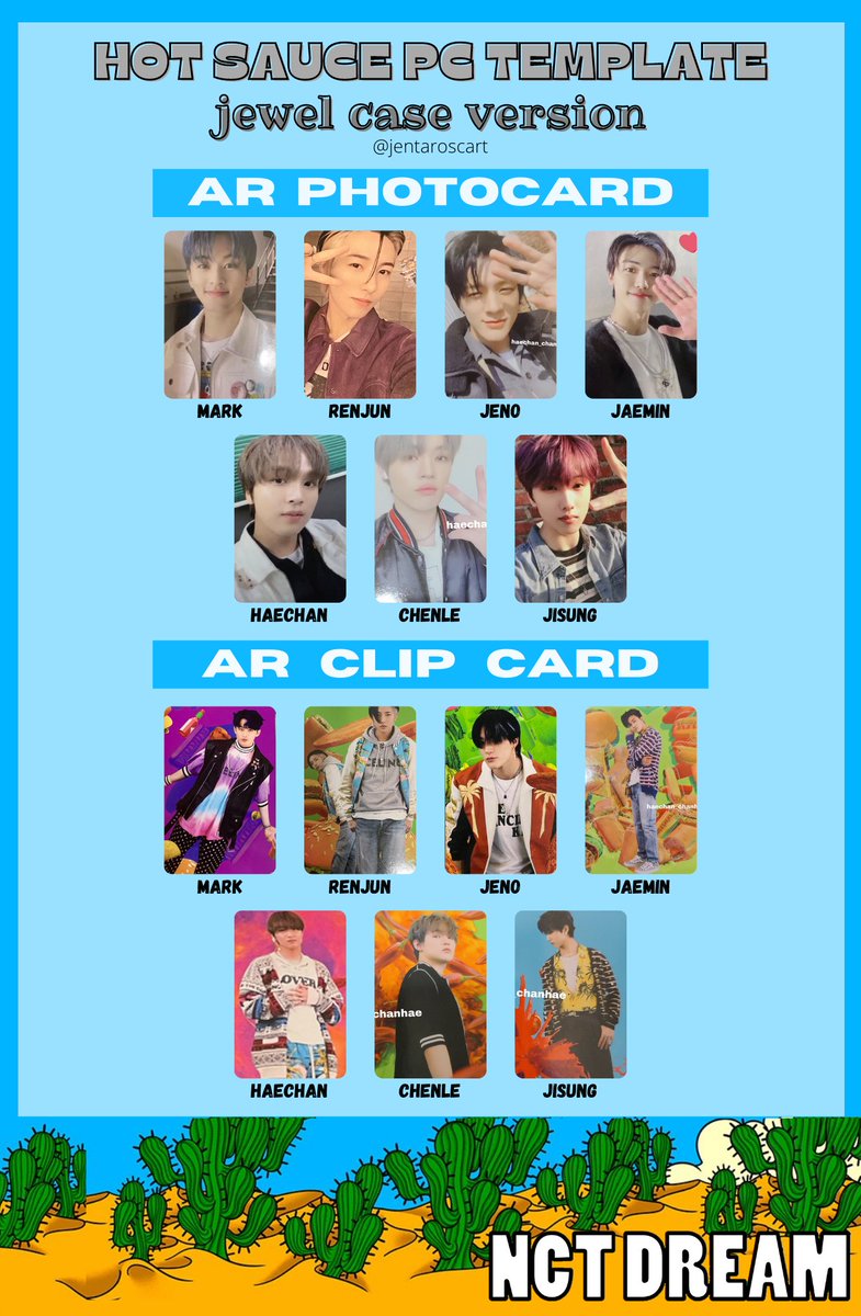 Igo Nct Dream Hot Sauce Album Photocard Template Jewel Case Version Ar Pc And Clip Cards Completed Feel Free To Use The Pc Template T Co Lkv7v1t4lk