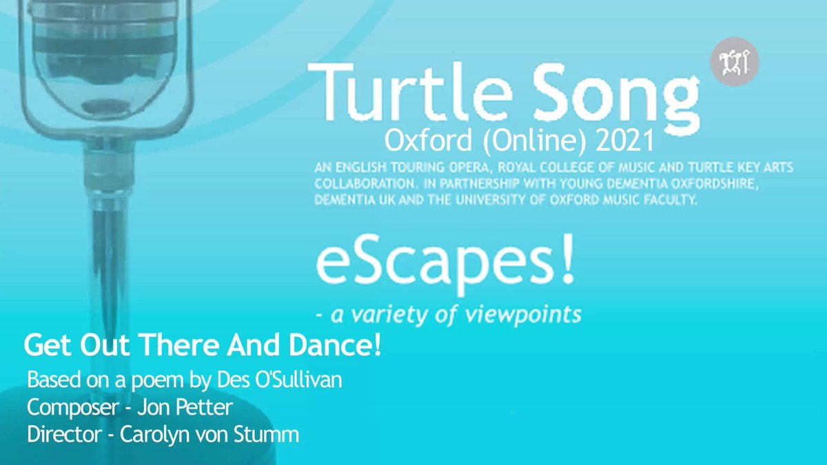 TurtleKeyArts's tweet photo. It's #CreativeandWellbeing Week 2021! Here is 'Get Out There And Dance!' created by the Turtle Song Oxford Online group, based on a poem by Des, one of the group members. Enjoy this toe tapping tune!
https://t.co/Afb7EIFXs9
@ETOpera @RCMLondon @UniofOxford @YoungDementiaUK https://t.co/2RKYICZN6n