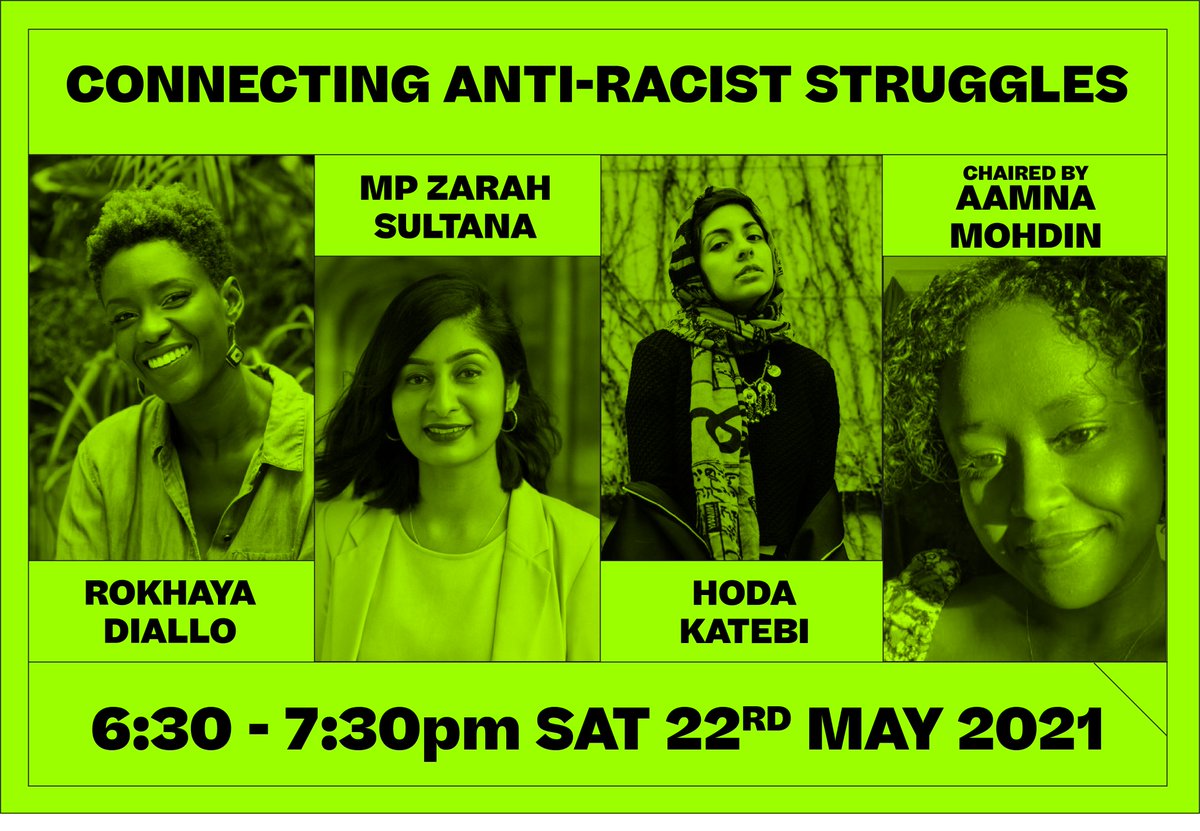 MFestUK's tweet photo. Such a heavy week in so many unimaginable ways, &amp; seeing the strength &amp; solidarities of resistance has been incredible. 🇵🇸 

So we hope you can join us for Connecting Anti Racist Struggles on 22 May w @hodakatebi @aamnamohdin @zarahsultana @RokhayaDiallo 

https://t.co/d4k1yzuDSi https://t.co/ut1LXLk6XE