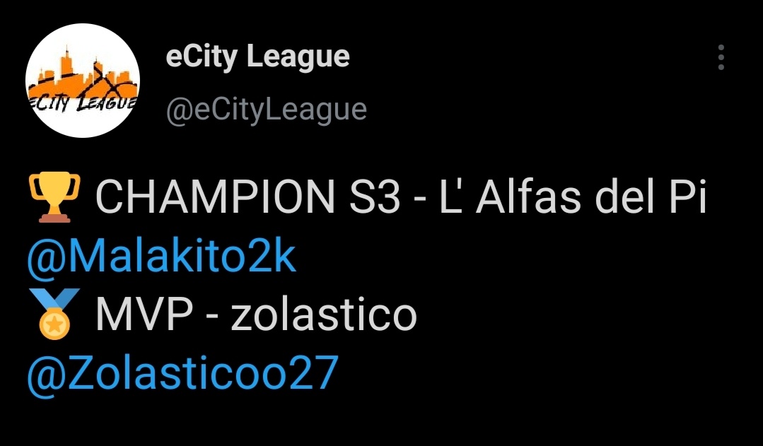 Y por ultimo, darle la enhorabuena a nuestro capi <a href="/Zolasticoo27/">Zolastico #27</a>  que se lleva el MVP del torneo! 👑👑