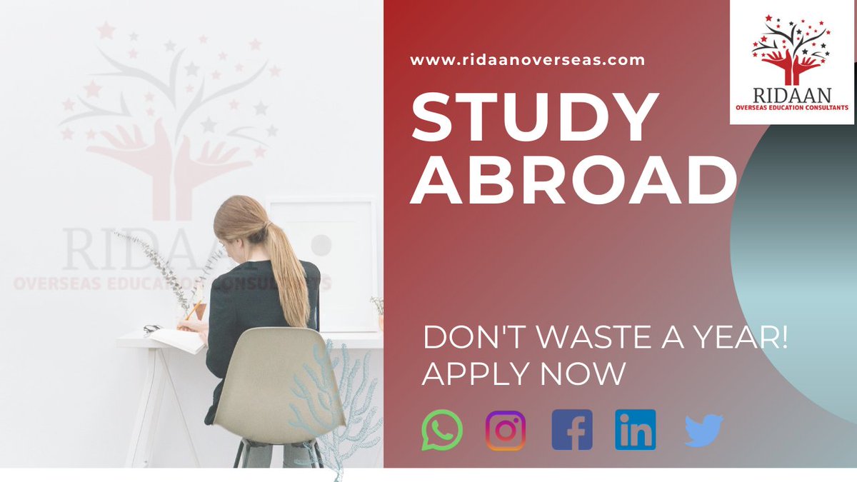 RidaanEducation's tweet photo. Study Abroad

Contact our experts for free consultation!
📞 +91-6374866305

https://t.co/ssuAKc3r70

#studyabroad #studyoverseas #studyinireland #studyinuk #studyinaustralia #studyincanada #studyineurope #abroadeducation #counselling #admissionabroad #stydyinusa https://t.co/wmYDgmsWo8