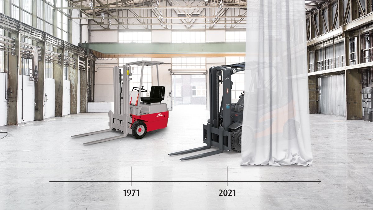 Linde_MH's tweet photo. #50years of innovation in electric mobility: We have laid the groundworks for sustainable drives – and now our success story continues with the next generation of safe, efficient, and economic e-trucks. Learn more: https://t.co/yimiRO86Rq https://t.co/yPtE7D5EWI