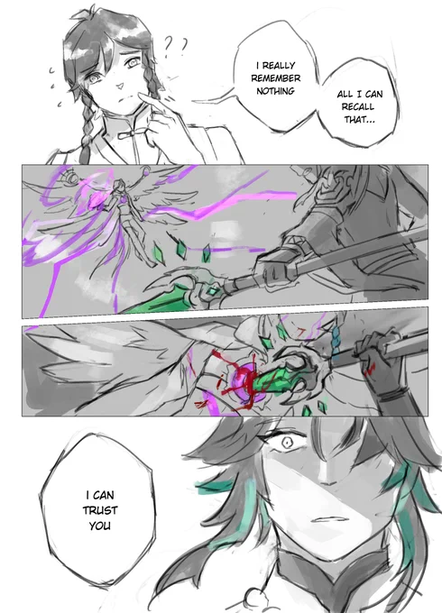 that amnesia AU "I don't remember nothing but I trust you" but went horribly wrong with "lovers turn enemies" #xiaoven 