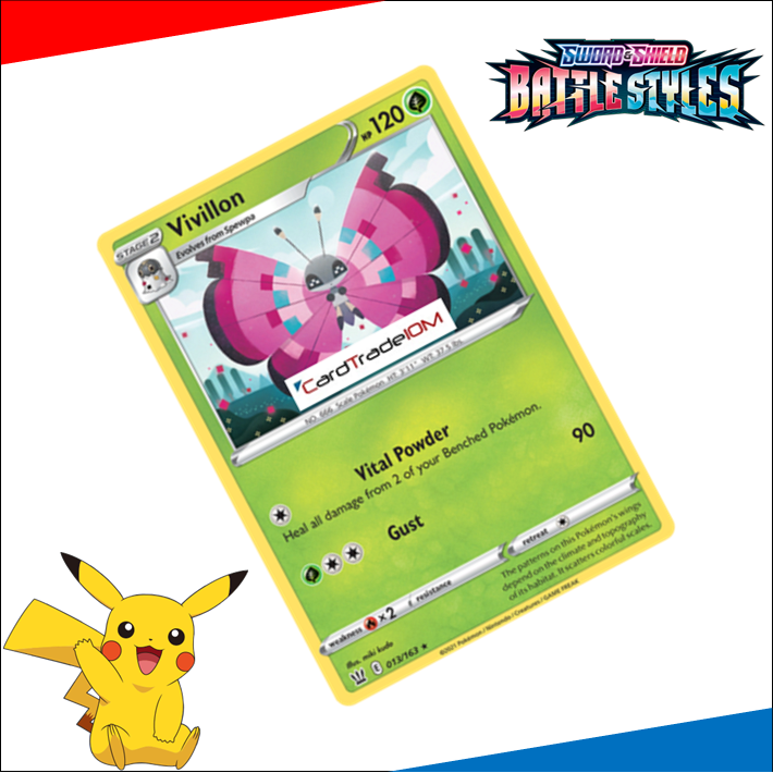 CardTradeIOM's tweet photo. TODAY'S POKEMON CARD OF THE DAY IS: Vivillon - #pokemon #pokemongo #nintendo #pikachu #pokemoncards #pokemontcg #pokemoncollector #pokemonjp #battlestyle https://t.co/yS2CXWLgqS