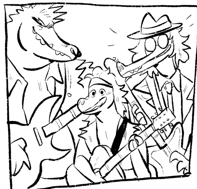 startin to colour the last chapter of croc n roll today :'^) love those funky losers BUHH 