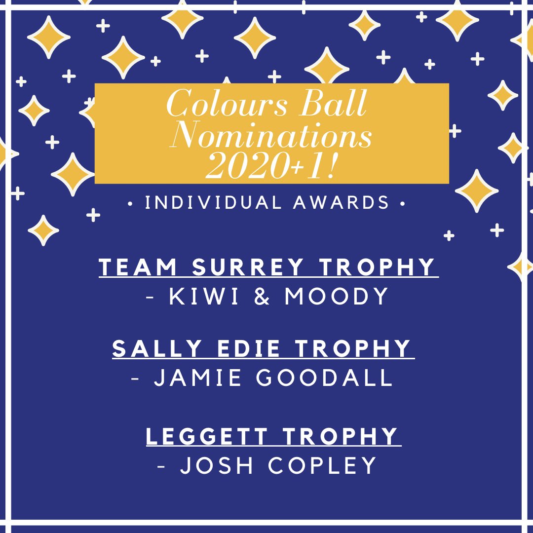 After a not so normal year of hockey we’ve got something to celebrate!! 🎉 🎉Our amazing club has been nominated for awards at colours ball, and some of our fantastic individuals have been nominated too! 🏅🏑Well done everyone💛💙💛 #ocol <a href="/teamsurrey/">Team Surrey</a>