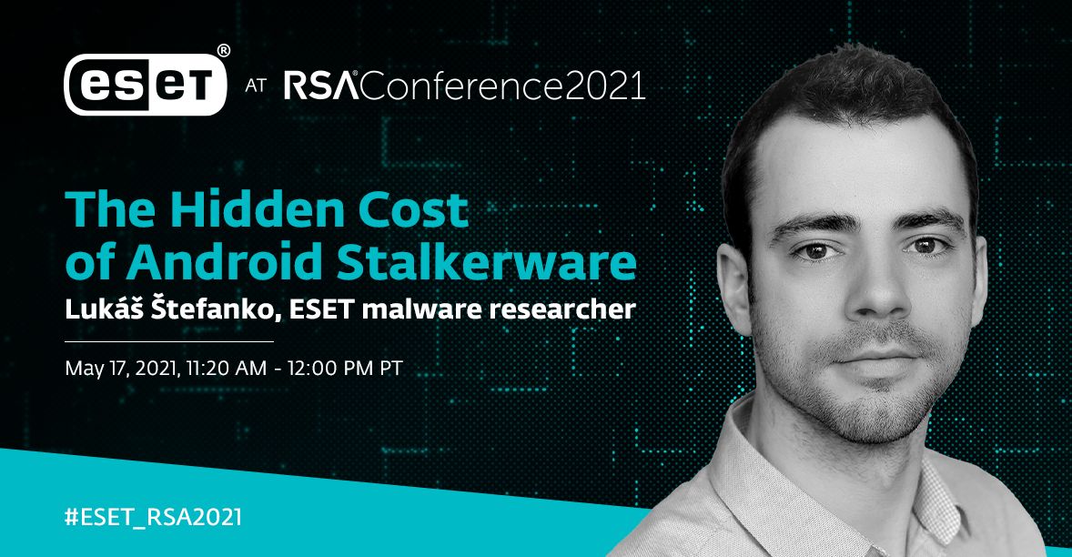 ... it against their spouses - not only is it unethical, it might also leak the victim’s private information and leave them at risk of #cyberattacks and #fraud. Join the talk of <a href="/LukasStefanko/">Lukas Stefanko</a> today at #RSA2021 #ESETresearch
5/5
