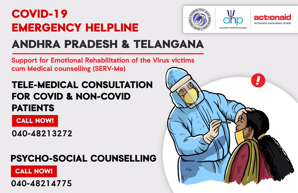 We’ve initiated a COVID helpline in Andhra Pradesh &amp; Telangana for medical consultation for COVID as well as non-COVID patients. Launched as a collaborative effort called SERV-Me, this 24X7 initiative would also provide psycho-social counselling to those in need.