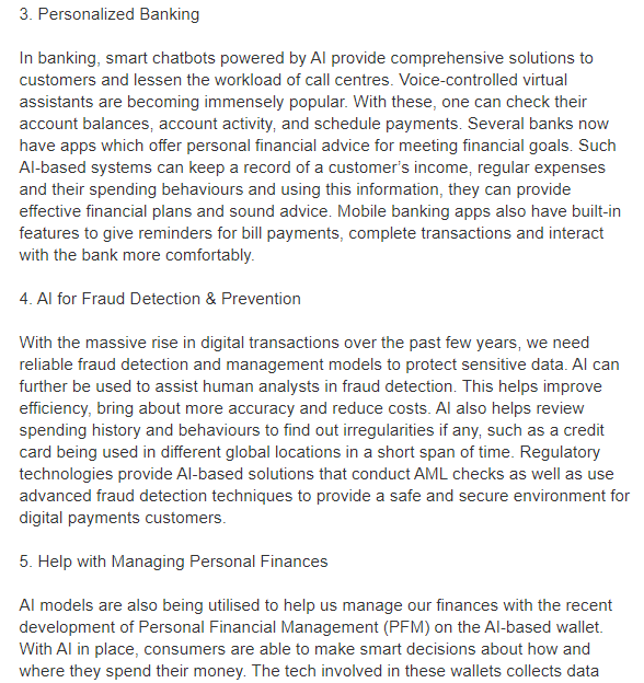 labs_pi's tweet image. Gartner predicts that nearly 40% of big businesses will adopt #AI solutions in 2021. So, how will #AI in #finance transform the way we interact with money?
Read @labs_pi @shubhPrevails by @ET_CIO: bit.ly/3yho46P
#mobilebanking #regtech
pichainlabs.com