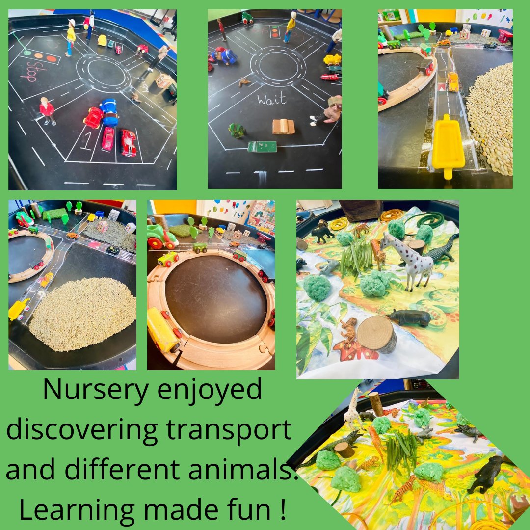 Nursery are learning through play about transport and animals. #learning #earlyyears #nursery #newmonumentschool