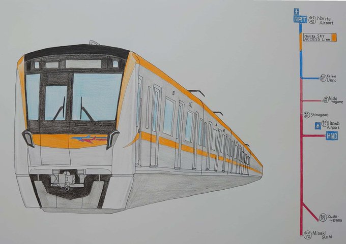 京急のtwitterイラスト作品