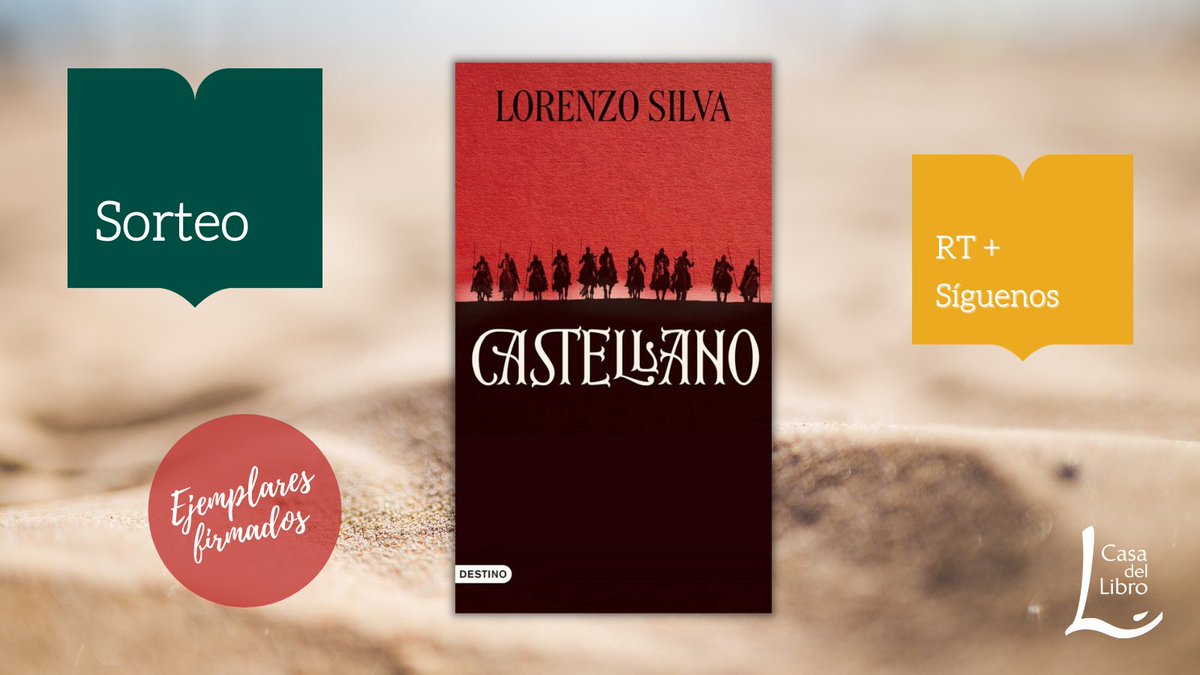 📚 SORTEO 📚

Sorteamos 5 ejemplares de 'Castellano' ¡¡¡firmados por <a href="/VilaSilva/">Lorenzo Silva</a>!!! 

¡Participa!

1️⃣ Síguenos
2️⃣ RT

BBLL: bddy.me/3by72Yj

<a href="/EdDestino/">Ediciones Destino</a> <a href="/Planetadelibros/">PlanetadeLibros</a>