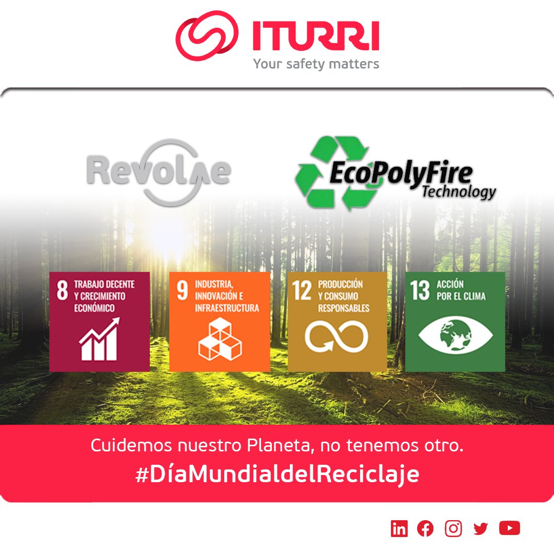 ITURRIGroup's tweet image. Trabajamos para proteger a las personas y su entorno con soluciones innovadoras, eficientes y sostenibles para un mundo más seguro y protegido. 

Trabajemos juntos para cuidar y mejorar nuestro Planeta. No tenemos otro.

#ITURRI #YourSafetyMatters #DíaMundialdelReciclaje