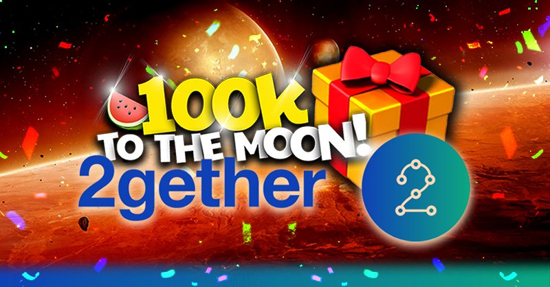 ⭐₿⭐ SORTEOS 100k! ⭐₿⭐ 😱🎉 ¡1 ETHEREUM y 20 mil 2GT! 🎉

😃🥳🍉¡Sorteo 2Gether #FunOntheRide100k!

Participa AQUÍ➤cutt.ly/obV05uo 
BASES➤cutt.ly/kbV2tam
SUSCRÍBETE➤bit.ly/2DWKGRb 
Instagram➤ 2gether.global 

#Sorteos 🔃Rt