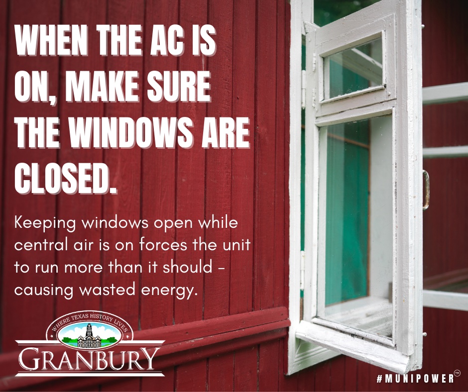 If you open a window to let in the fresh spring air, don't forget to turn off your HVAC and turn on the fan. Keeping a window open while your central air is on causes unnecessary strain on the unit and wasted energy #OpenWindows #DontForget #MuniPower